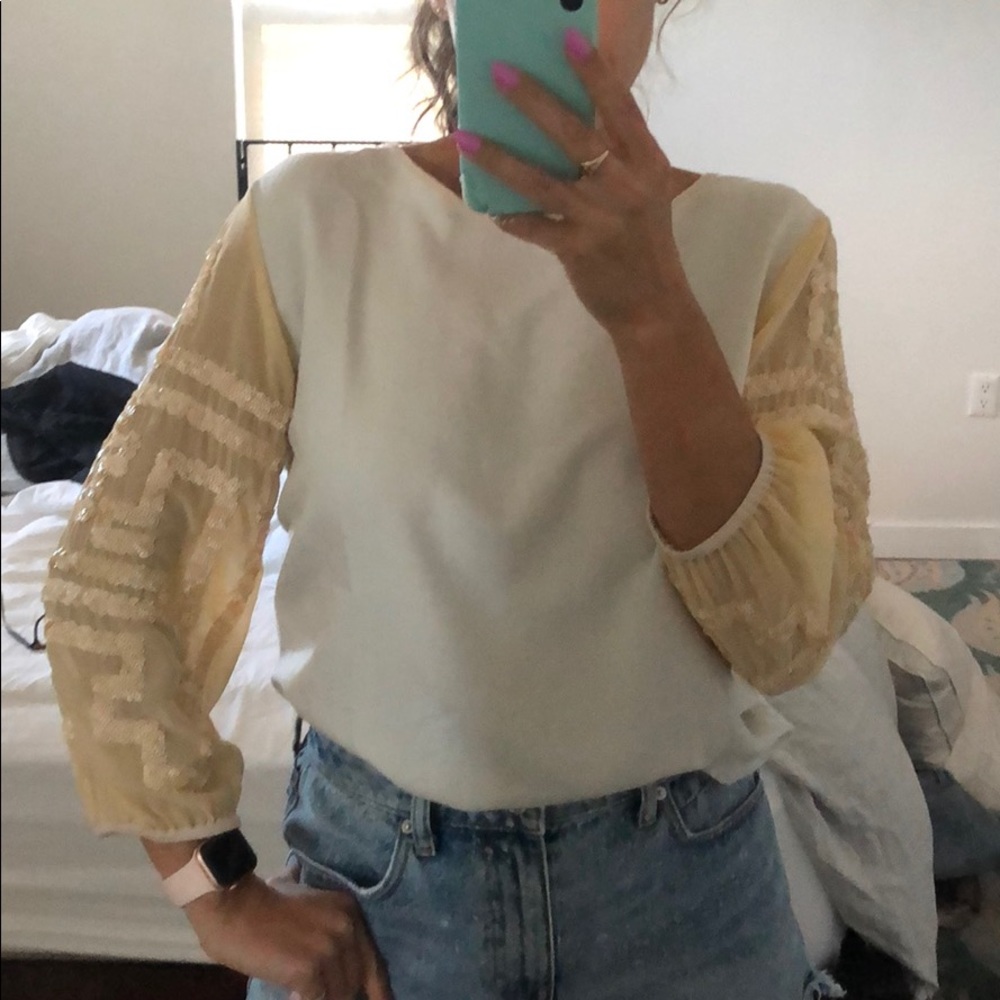 UO Sequence Accent Sleeve Top